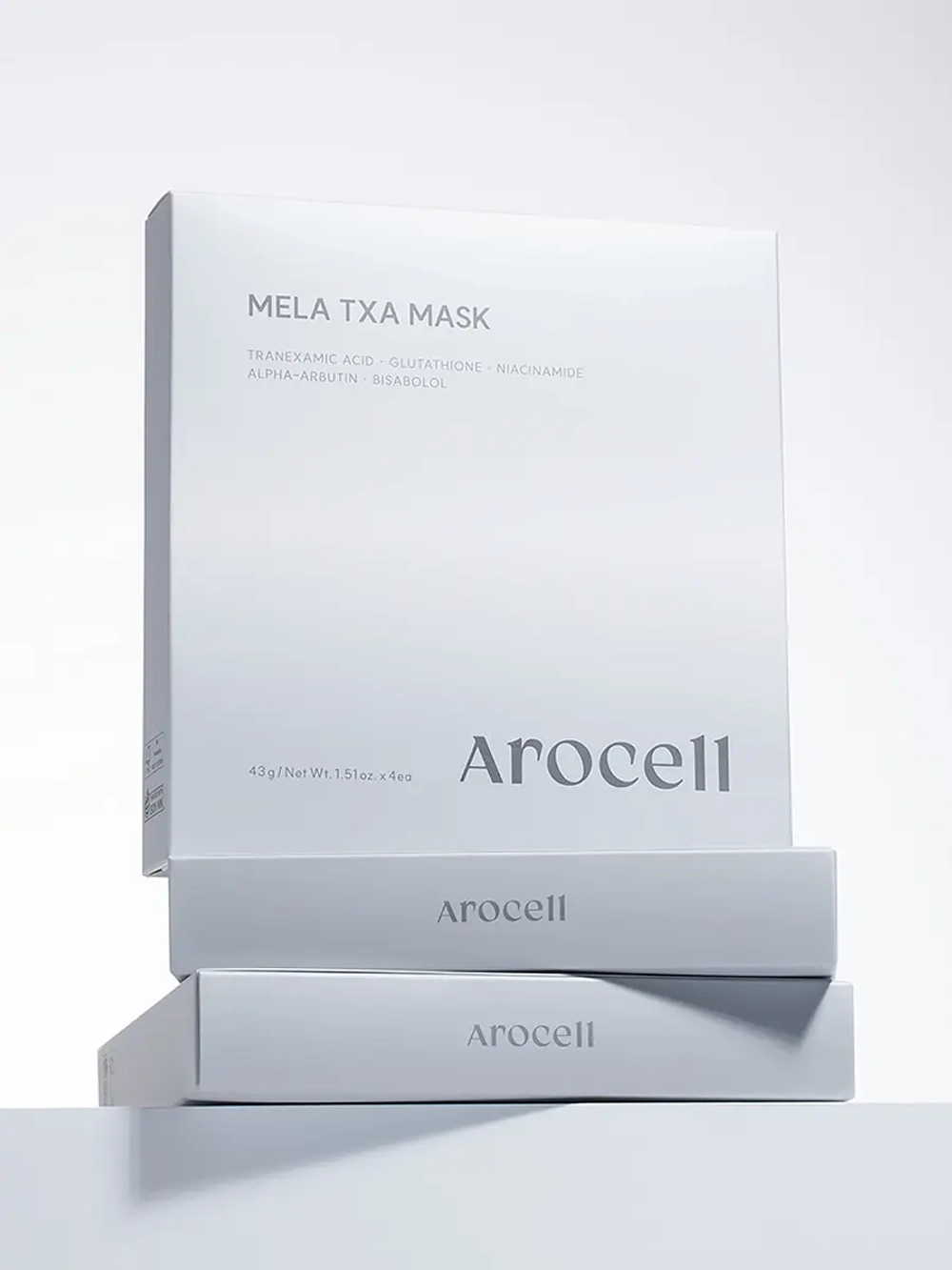 Arocell Гидрогелевая маска с транексамовой кислотой и глутатионом против пигментации Mela TXA Mask 43 гр х 4 шт