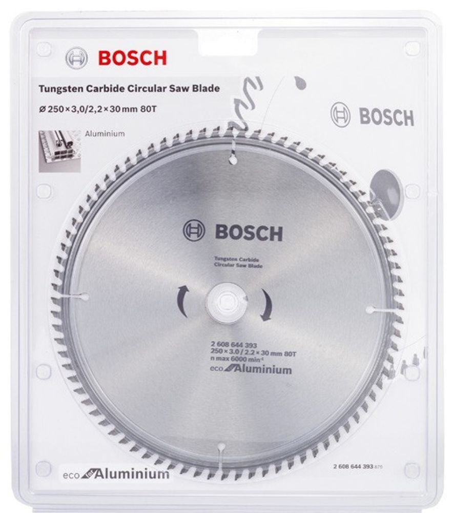 Пильный диск BOSCH ECO ALU/Multi 250x30-80T