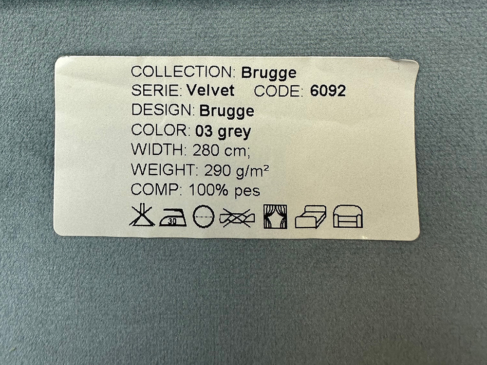 Бархат Brugge grey (Брюгге грей) 03