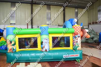 Коммерческий надувной батут "Зверинец", 4,5*4,5*2,5 м