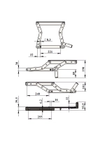 Механизм ТИК ТАК 402 с углом усиленный для дивана, комплект
