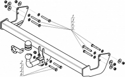 Фаркоп с эл-кой Smart для Mercedes-Benz Vito, Viano W-639, Vito, V-class W-447 (оцинкованный шар)(паспорт и сертификат в комплекте) 91204-A.Motodor
