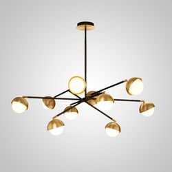 Люстра На Штанге Kendall L10 Black Gold By Imperiumloft