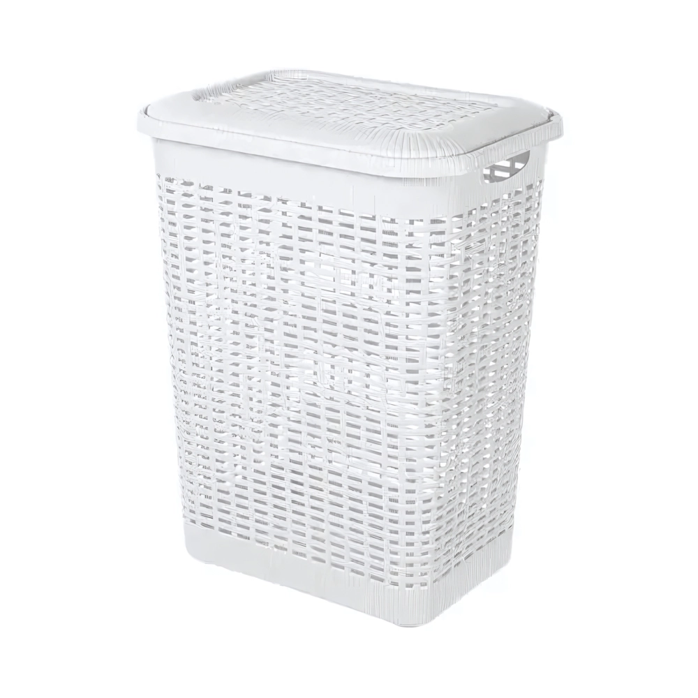 КОРЗИНА ДЛЯ БЕЛЬЯ 50Л, 420Х310Х560 ММ (белый)