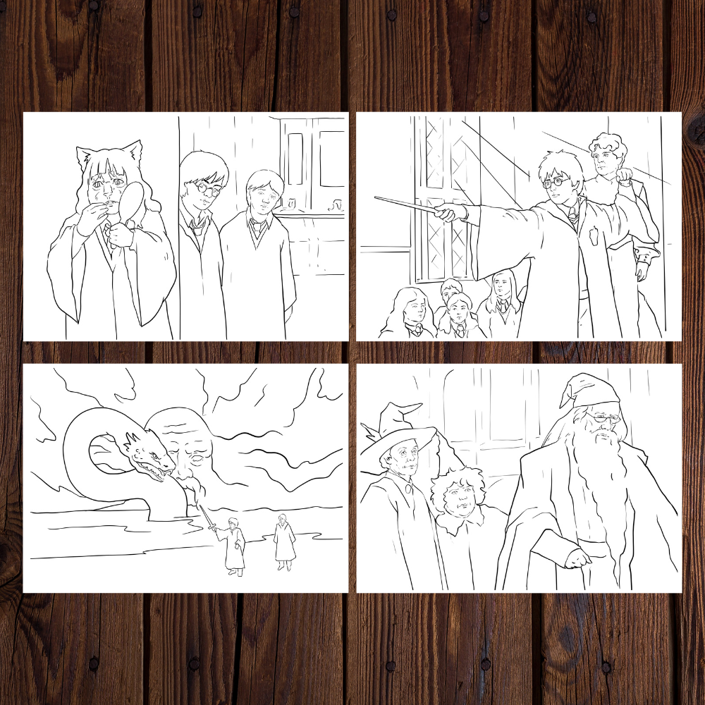 Гарри Поттер и тайная комната. Раскраска А5 // Александра Марковская