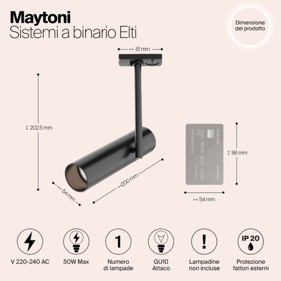 Трековый светильник Maytoni Track TR005-1-GU10-B