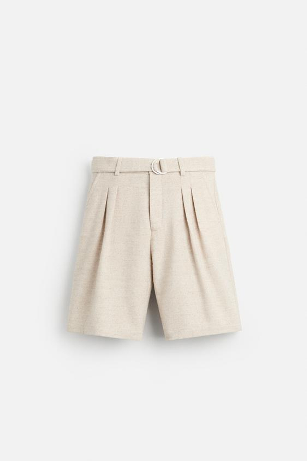 ZARA X NANUSHKA ШОРТЫ-БЕРМУДЫ, ЭКРЮ