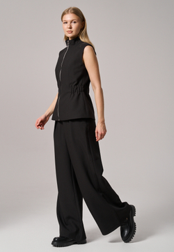 Брюки палаццо черные