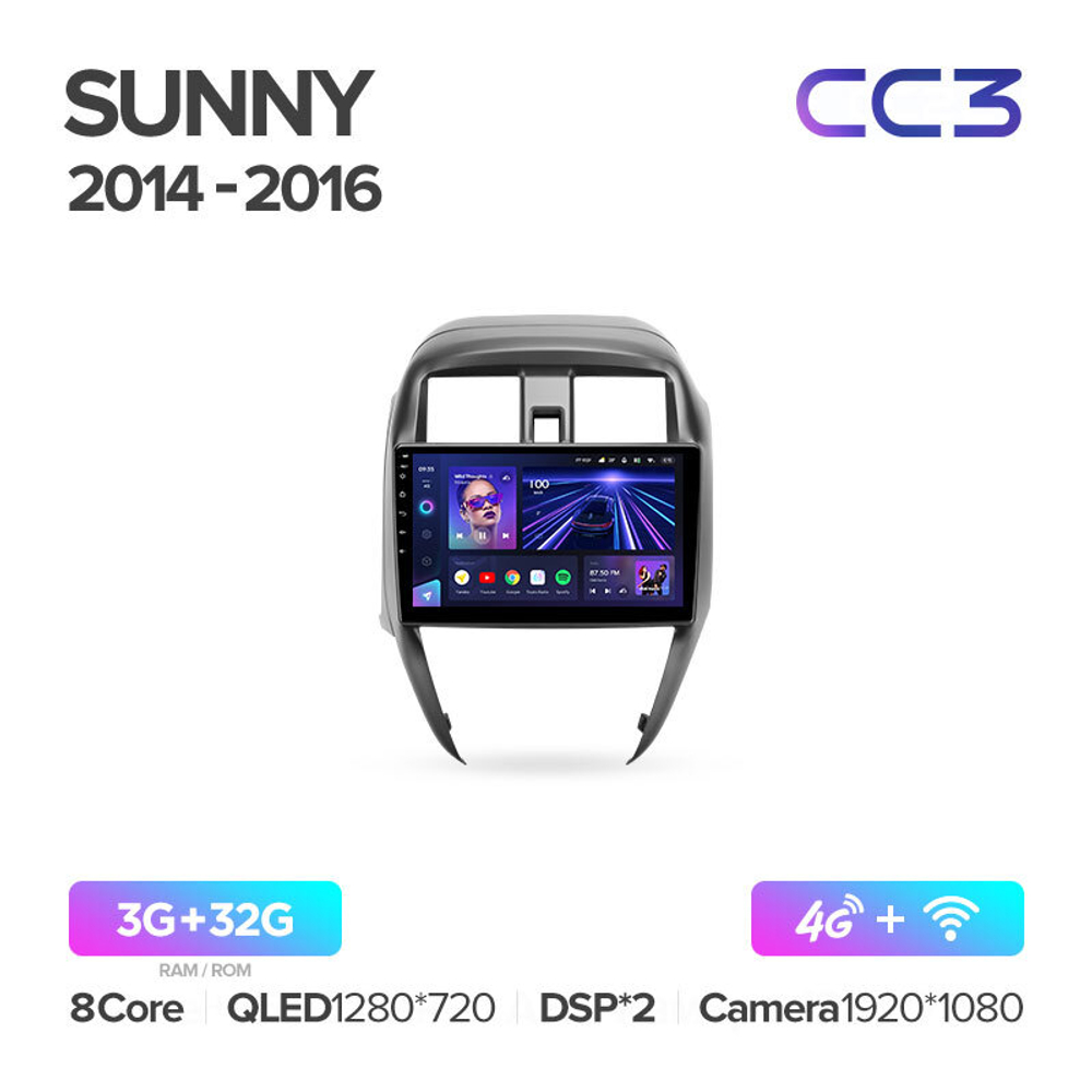 Teyes CC3 10,2" для Nissan Sunny 2014-2016