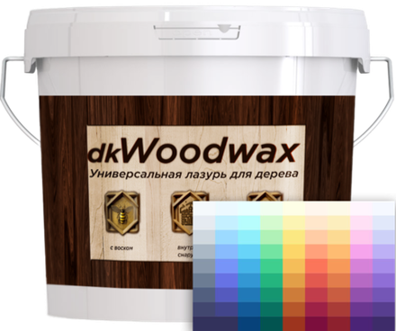 Профессиональная тонирующая пропитка с воском и антисептиком dkWoodwax цветная