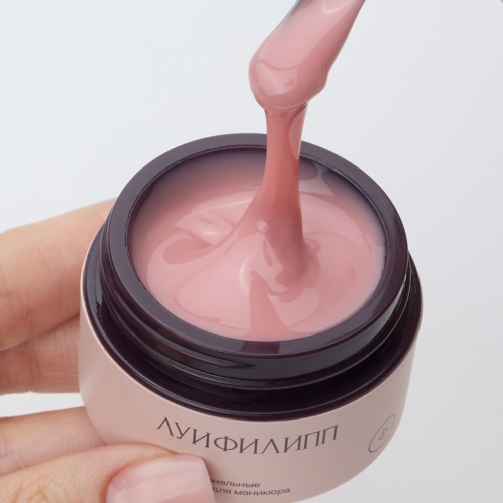 Луи Филипп Nude Fast Gel 15 - Гель для наращивания бежево-розовый, 15г