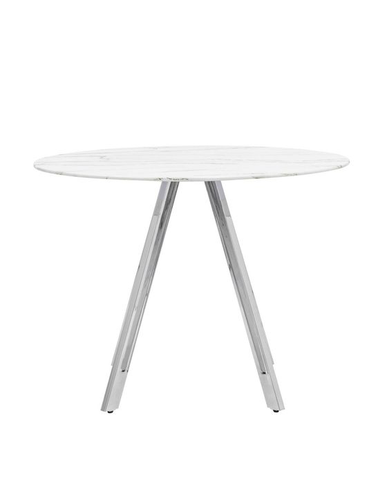 Стол обеденный Хьюстон D100 белый стеклянный Stool Group