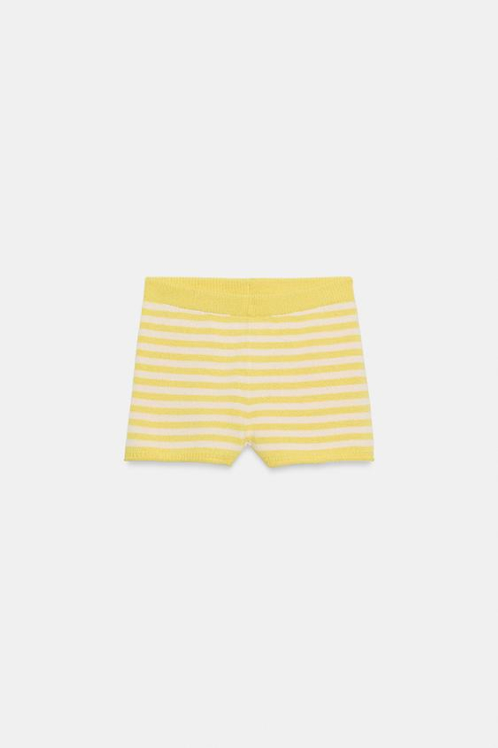 ZARA ТРИКОТАЖНЫЕ ШОРТЫ В ПОЛОСКУ, С ПРИНТОМ