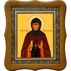 Серафима Сезеновская, преподобная игумения. Икона на холсте.