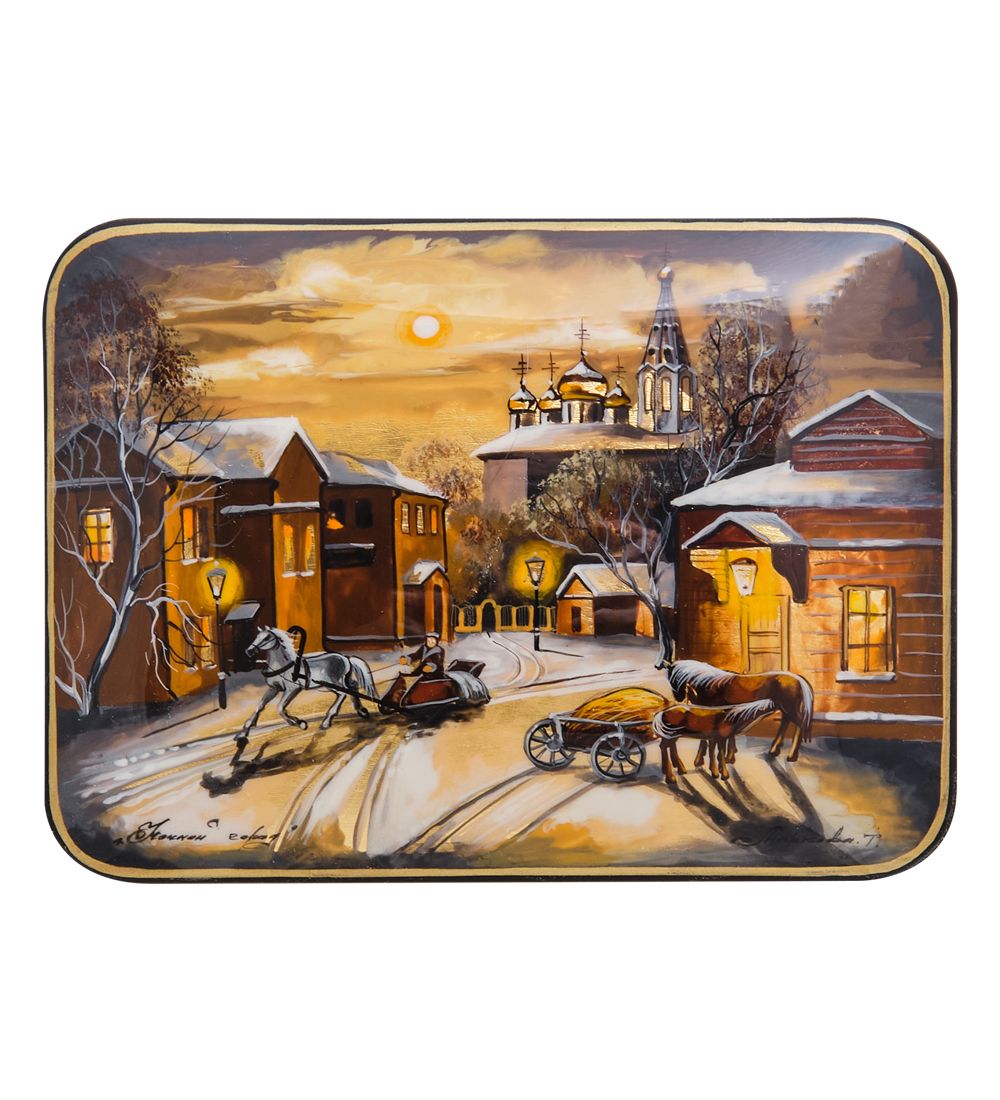 Народные промыслы ШК-55/ 19-C Шкатулка «Старая Москва» Буркова