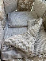 Комплект в кроватку 6-ти предметный "Подушечки" (бежевый цвет)