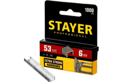 Скобы для степлера STAYER 6 мм, тонкие тип 53 (A/10/JT21), 1000 шт. 3159-06_z02