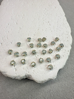 Шатоны 4 мм, Белый опал в серебре, 25 шт