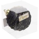 Новогодний шар «Изысканный блеск» 8 см, Чёрный/Золото