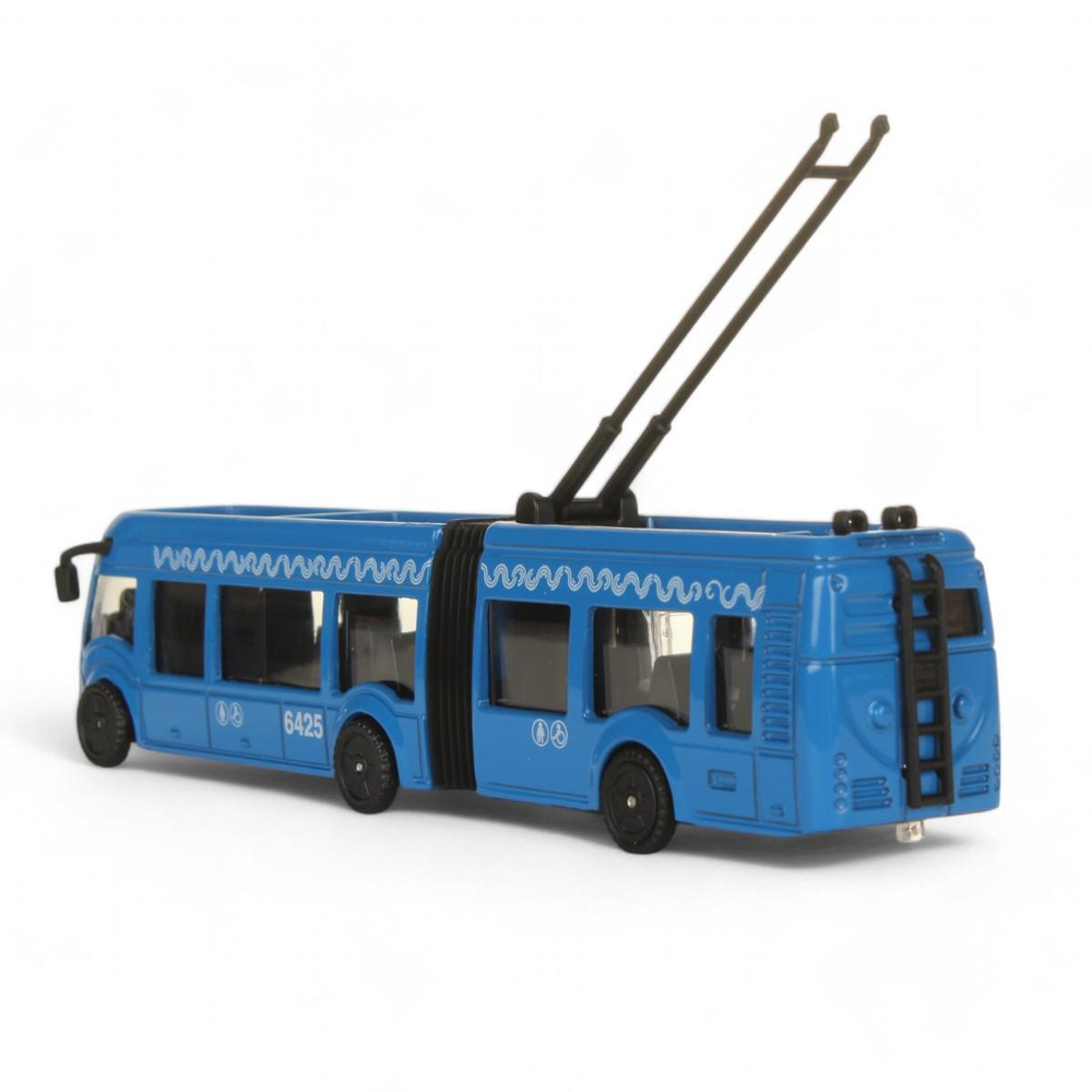 Модель ин. мет. "Метрополитен Троллейбус с резинкой" 19см, двери, коробка SB-18-11WB(NO IC).20-1 (Техно