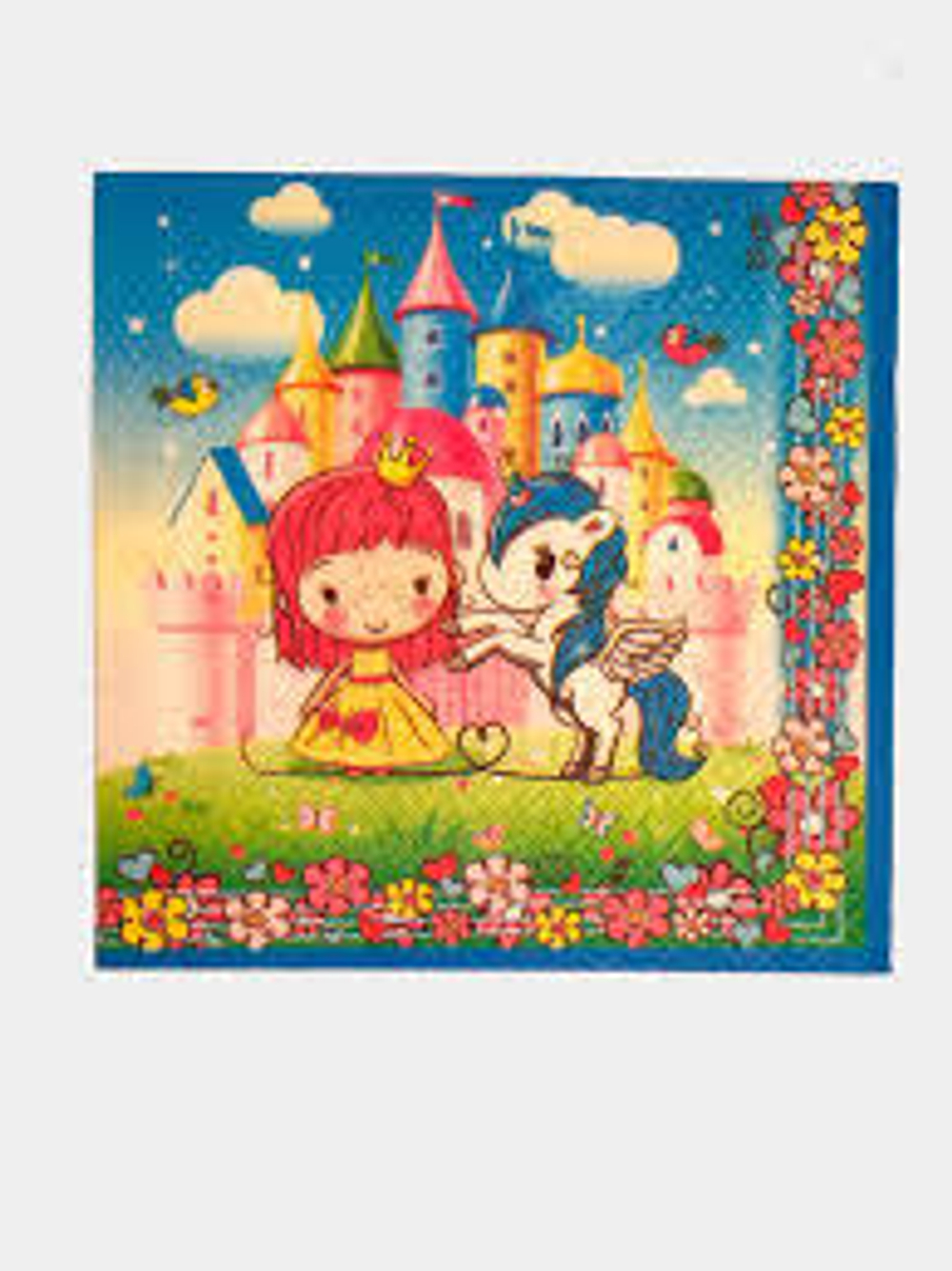 Салфетки бумажные 33*33см 2-сл.20шт. Детский рис. в ассорт