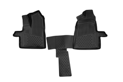 Коврики Standard, 3D в салон для FORD Transit, 2015-2019 фургон, USA, vinyl flooring ,2шт. (полиуретан, чёрные) Element.ELEMENT3D01904210.F