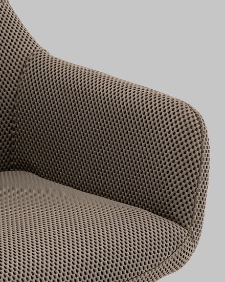 Стул обеденный, крутящийся Enid серо-зеленый ткань Sonic