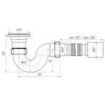 Сифон для душ.поддона 40*40 с гофрой 40*50 Ani Е115 АНИ пласт