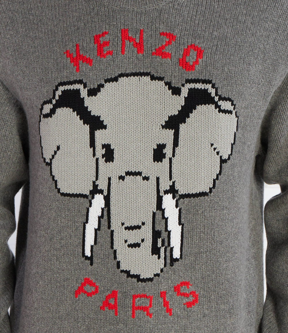 Хлопковый свитер Kenzo - серый(FD55PU3643BA)