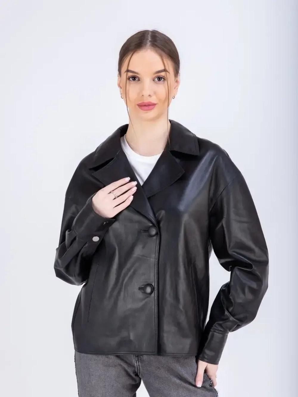Куртка женская натуральная кожа, блейзер