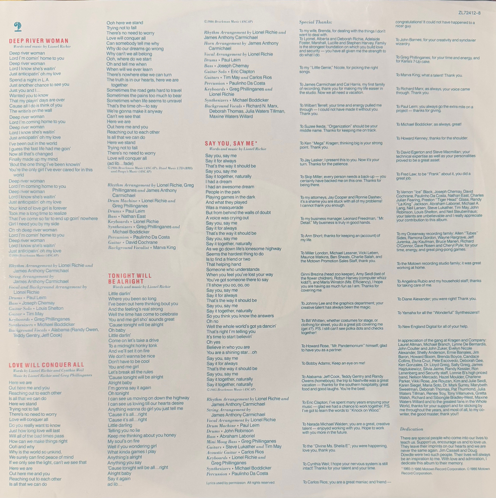 Виниловая пластинка Lionel Richie ‎– Dancing On The Ceiling LP
