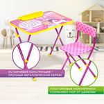 Комплект детской мебели розовый ПРИНЦЕССА: стол + стул, пенал, BRAUBERG NIKA KIDS, 532635