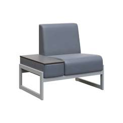 Module Диван одномест. столик унив. MD.D1-ST1 Oregon 17/Венге Цаво/Металл Серый 980*700*800