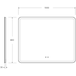 Зеркало BelBagno Marino 100 SPC-MAR-1000-800-LED-TCH-SND с подсветкой с голосовым управлением и подогревом