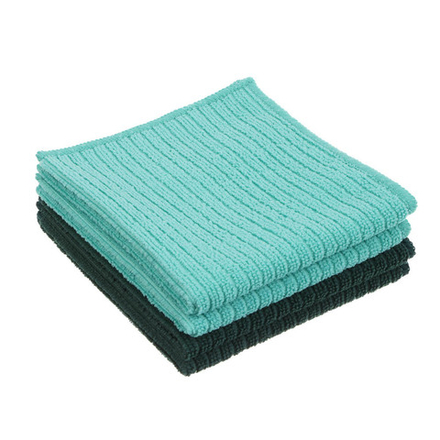 VETTA Набор салфеток из микрофибры в полоску, 4 шт, 30x30см, 220г/кв.м.