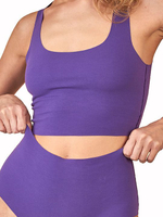 Женский укороченный бесшовный топ (Размер: L) (Цвет: серый)