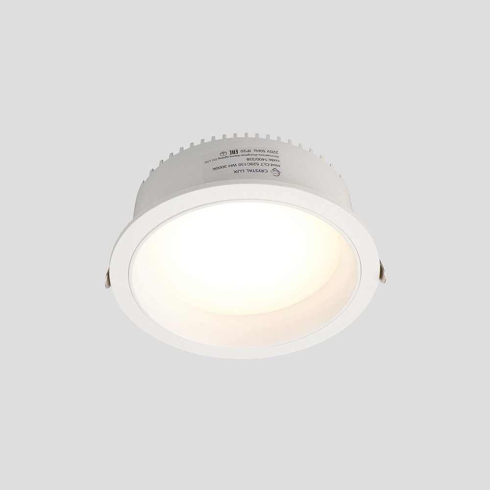 Встраиваемый светодиодный светильник Crystal Lux CLT 529C135 WH 3000K