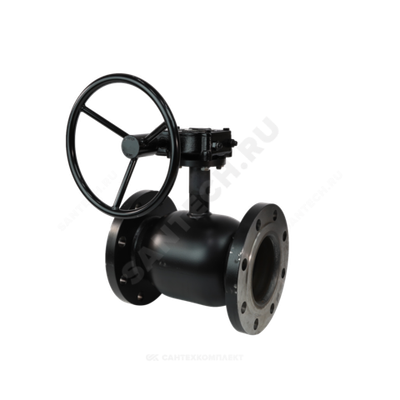 Кран шаровой сталь 09Г2С Ballomax КШТ 61.103 Ду 150 Ру25 фл L=350мм с редуктором BROEN КШТ 61.103.150.Р.25