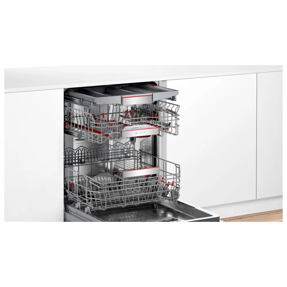 Встраиваемая посудомоечная машина Bosch SMV8YCX02E, полноразмерная, 14 комплектов, 8 программ, защита от протечек, белая