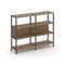 Shelf System Двухсекционный стеллаж трехярусный SN.STM-321 Дуб Табак/Металл Антрацит 1590*400*1246