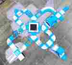 Коммерческий аквапарк на воде «Улыбка моря» 37×32×4 м