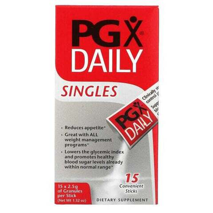 Для похудения и контроля веса Natural Factors, PGX Daily, одиночные, 15 стиков, 2,5 г в 1 стике