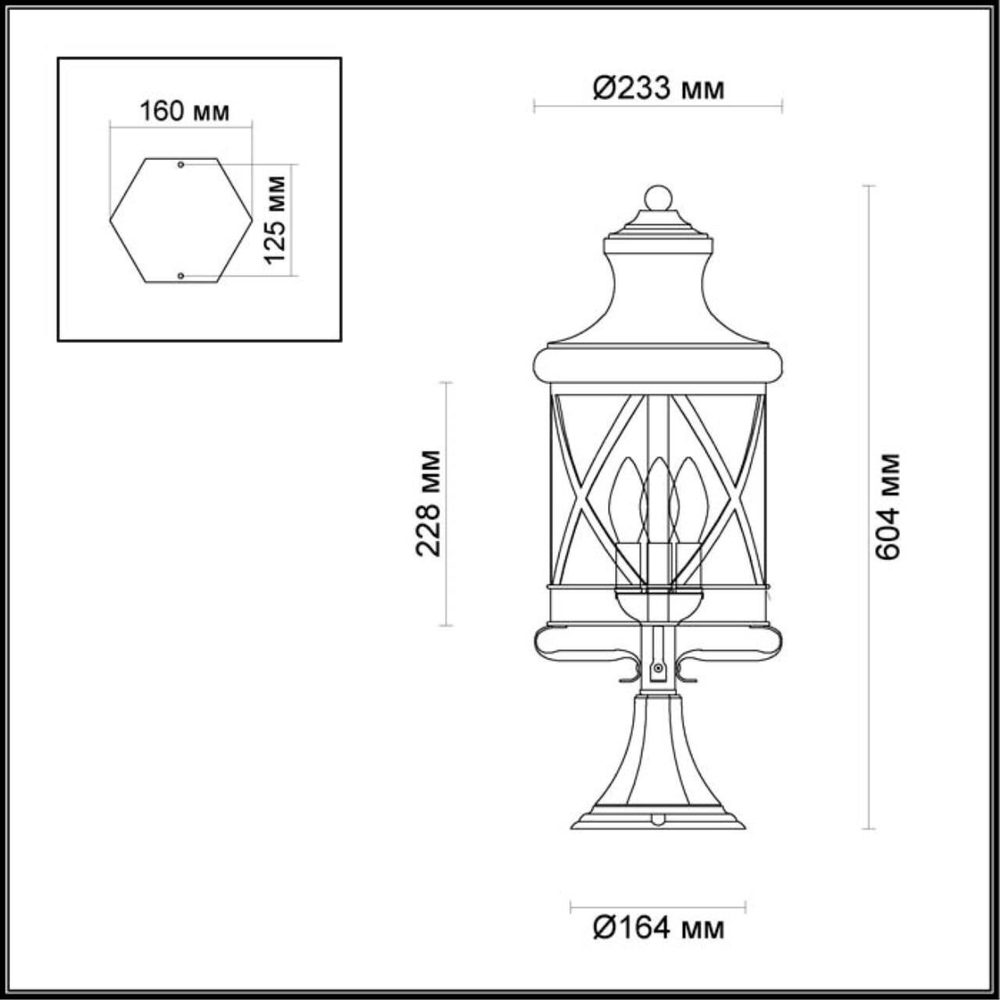 Уличный наземный низкий светильник Odeon Light 4045/3B