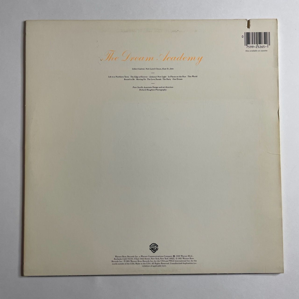 Винтажная виниловая пластинка LP The Dream Academy (USA 1985)