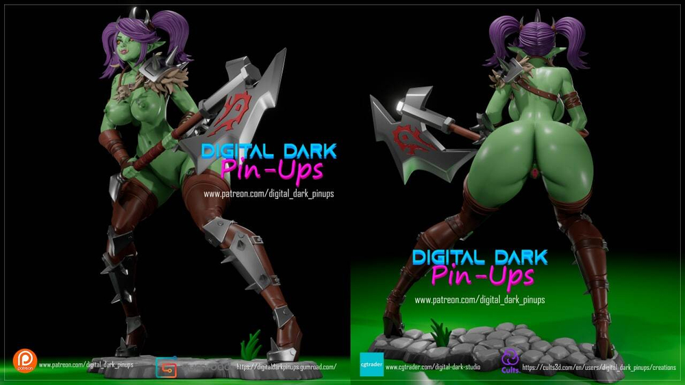 Фигурка Орк девушка ORC GIRL FROM WORLD OF WARCRAFT