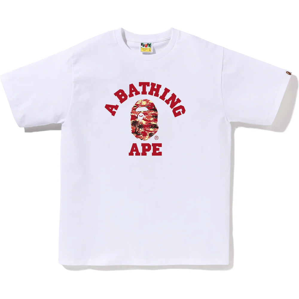 A Bathing Ape Bathing Ape Logo Printed Футболка белый красный