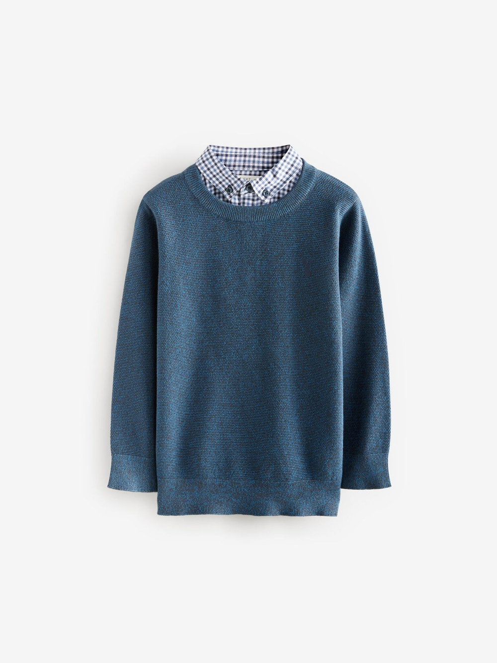 Джемпер с воротником для мальчика Next B96-245, Темно-синий