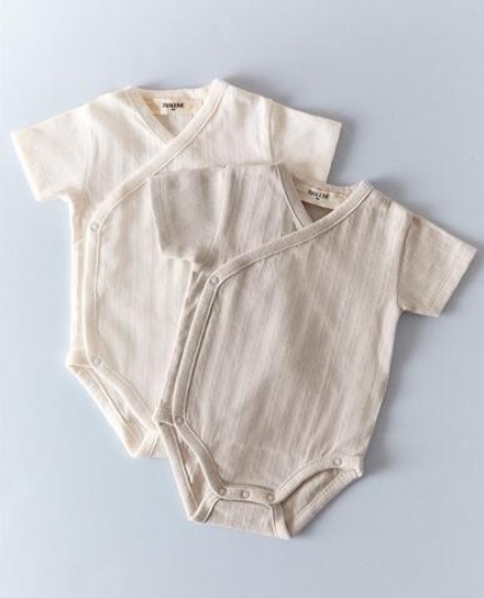 ZARA HOME НАБОР ДЕТСКИХ БОДИ ( 2 ШТ.), СЕРЫЙ