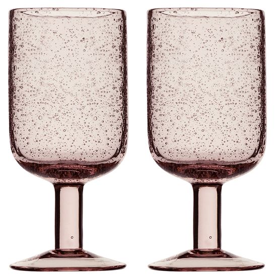 Набор бокалов для вина flowi, 410 мл, розовые, 2 шт.