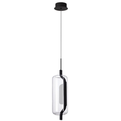5003/10L L-VISION ODL23 391 черный матовый/прозрачный/стекло Подвес LED 10W 3000K KAVIA